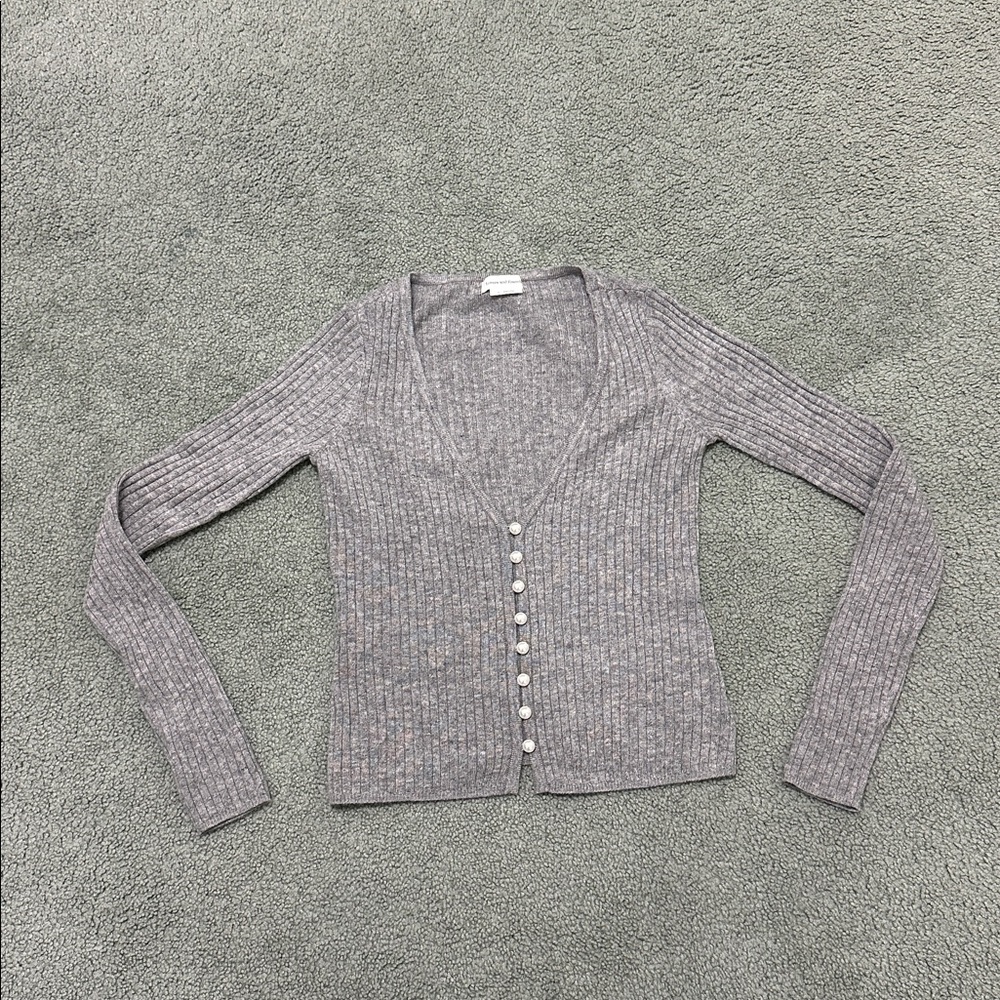 Lovers and Friends Baxter Cardigan Ribbed Pearl women’s size XS - Picture 2 of 8